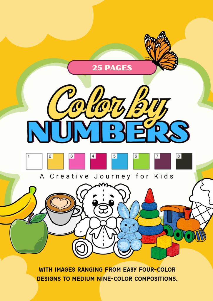 Color by Numbers: Creative Coloring Book for Kids Ages 8+